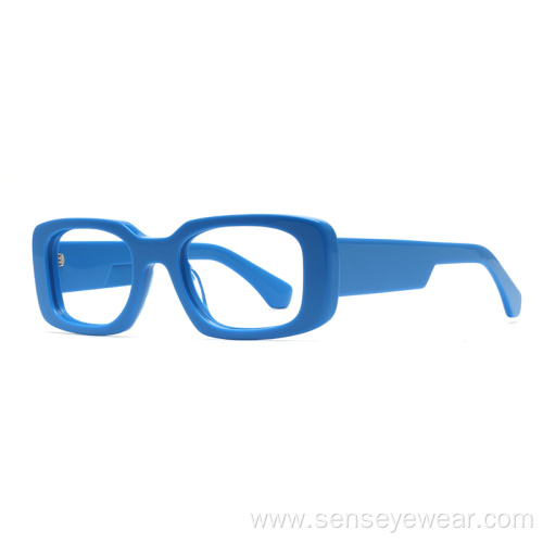 Vintage Design Square Bevel Acetate Frame Optical Glasses